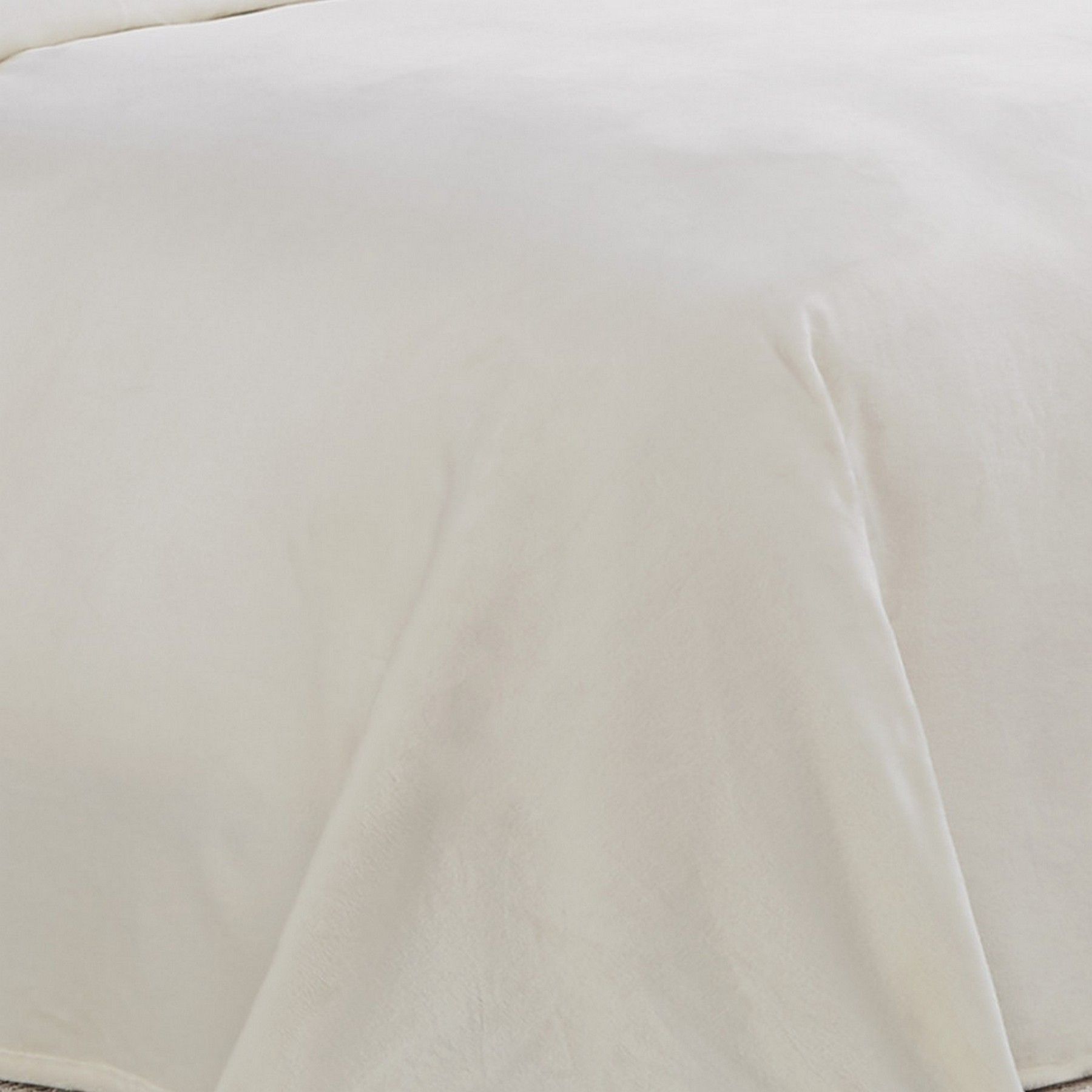  Truly Soft Velvet Plush Throw - Ivory - Bonton