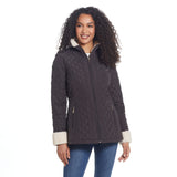 Sherpa Trimmed Quilted Jacket