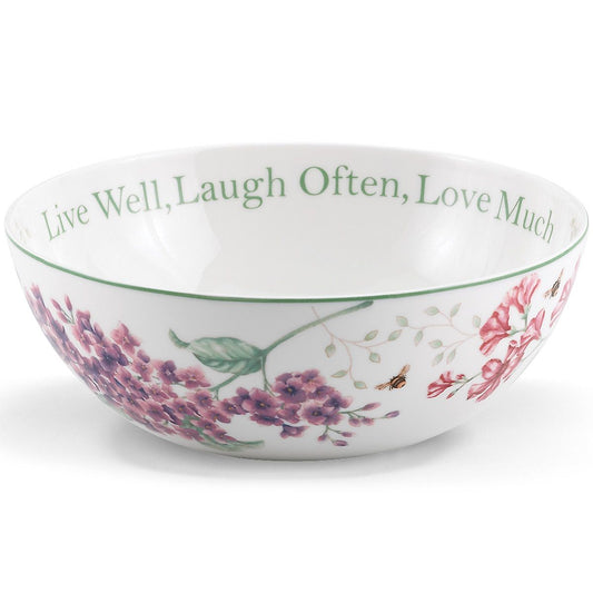 Butterfly Meadow Sentiment Serving Bowl