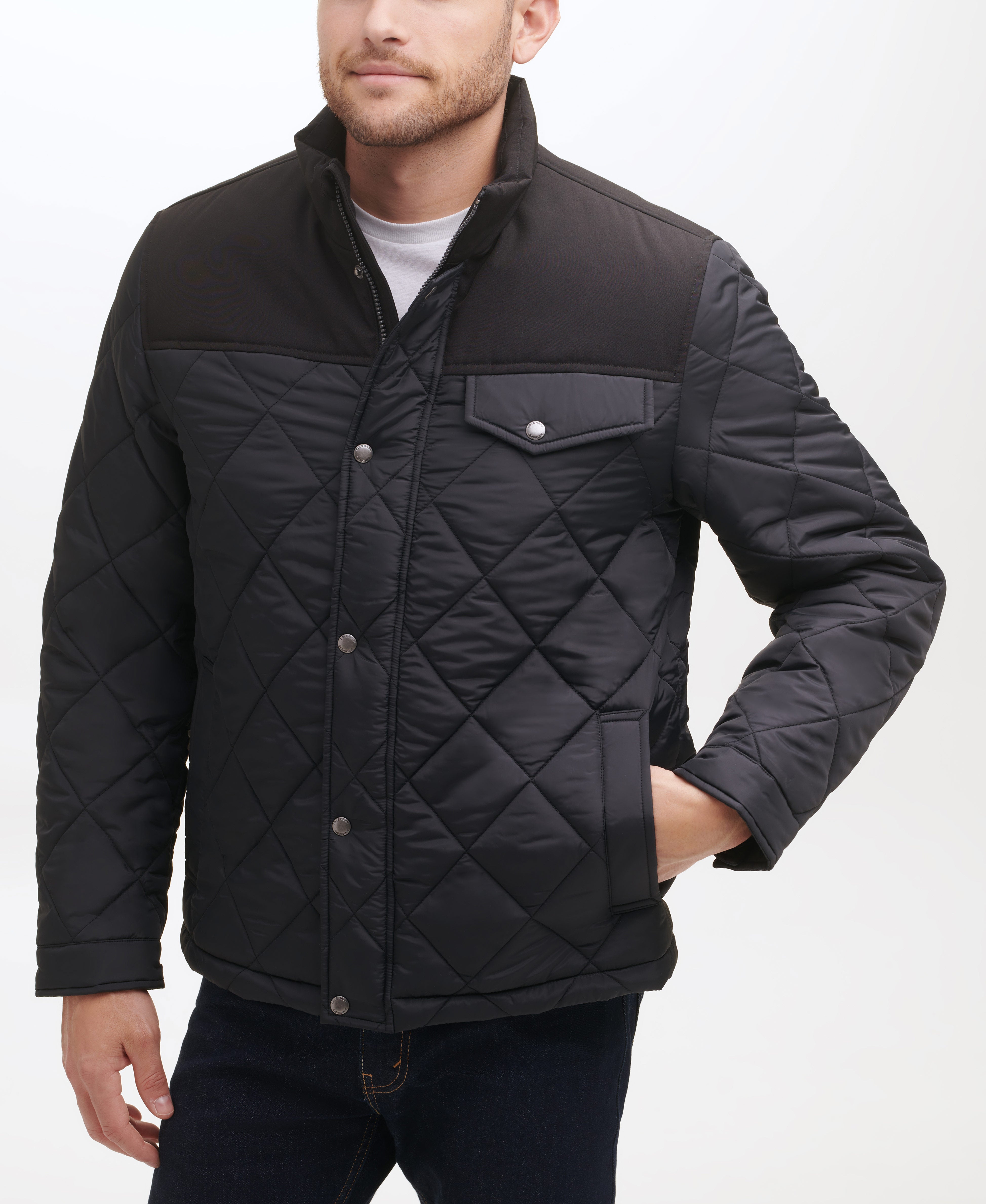  Cole Haan Men's Water Resistant Jacket - Black - Bonton