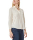  Jones New York Knit Button Down Long Sleeve Blouse - Jones White - Bonton