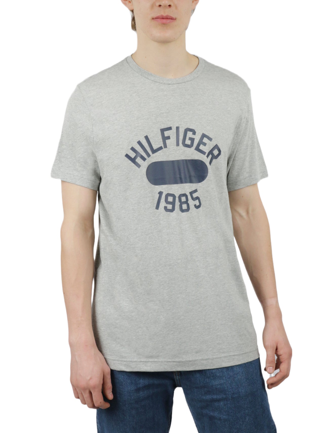  Short Sleeves Graphic Crew Neck - Grey Heather - Bonton