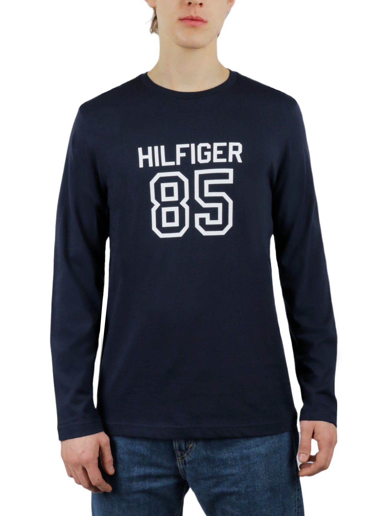  Tommy Hilfiger Long Sleeves Graphic Crew Neck - Dark Navy - Bonton