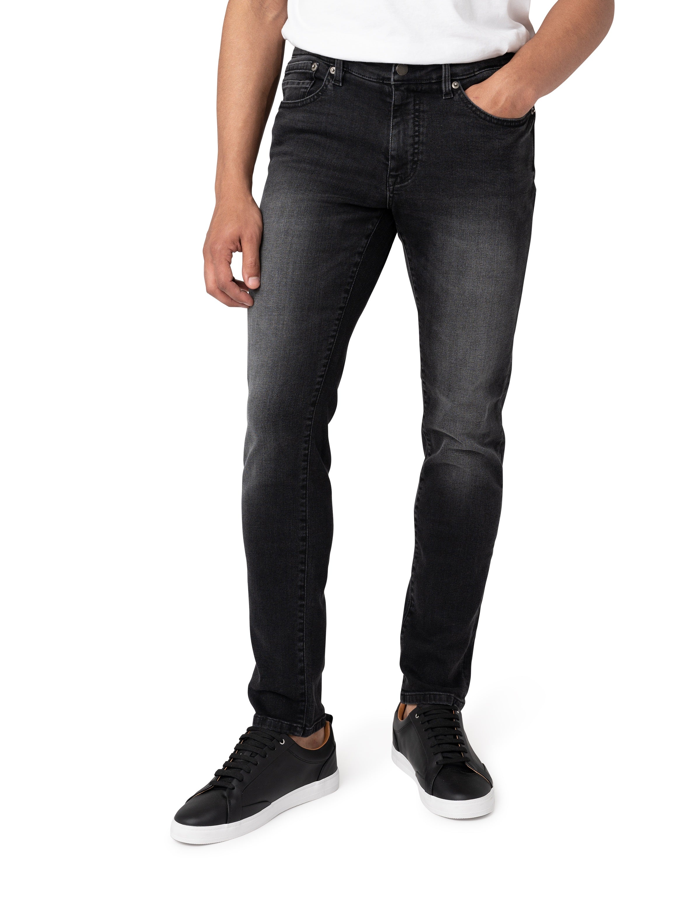  Tahari Super Soft Slim 5 Pocket Denim - Onyx Black - Bonton