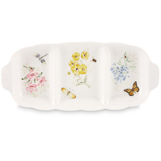 Butterfly Meadow 3-Piece Divided Serving Dish