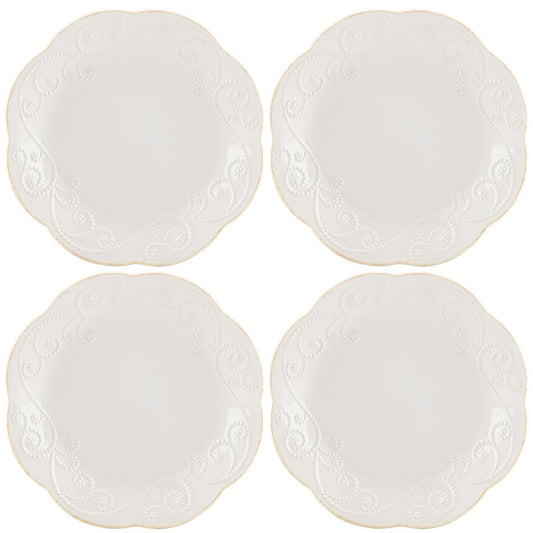 French Perle Dessert Plates Set of 4
