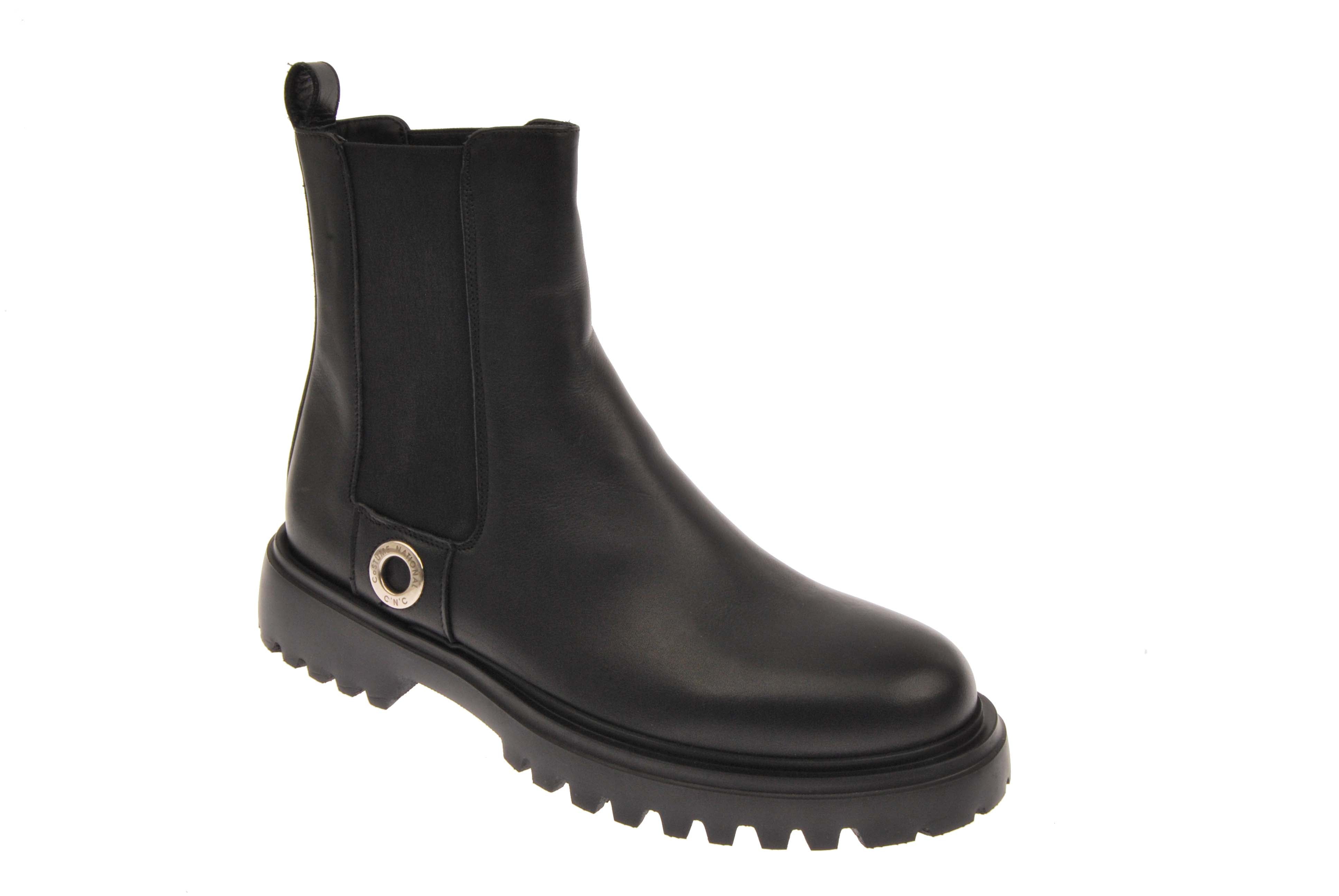  Leather Lug Sole Chelsea Boots by Costume National - Black - Bonton