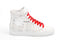 Leather Newsprint Hightop Sneakers