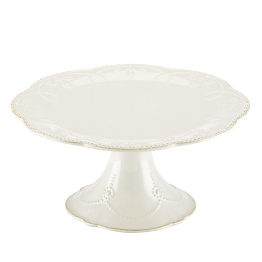 French Perle Pedestal Cake Plate