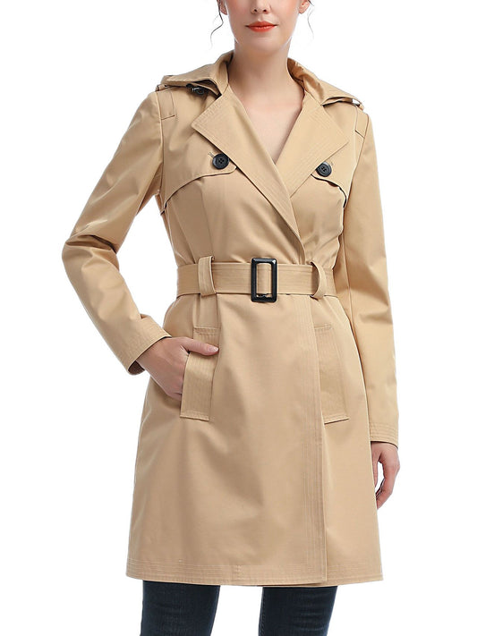 Women's Gabby Water-Resistant Hooded Trench Coat
