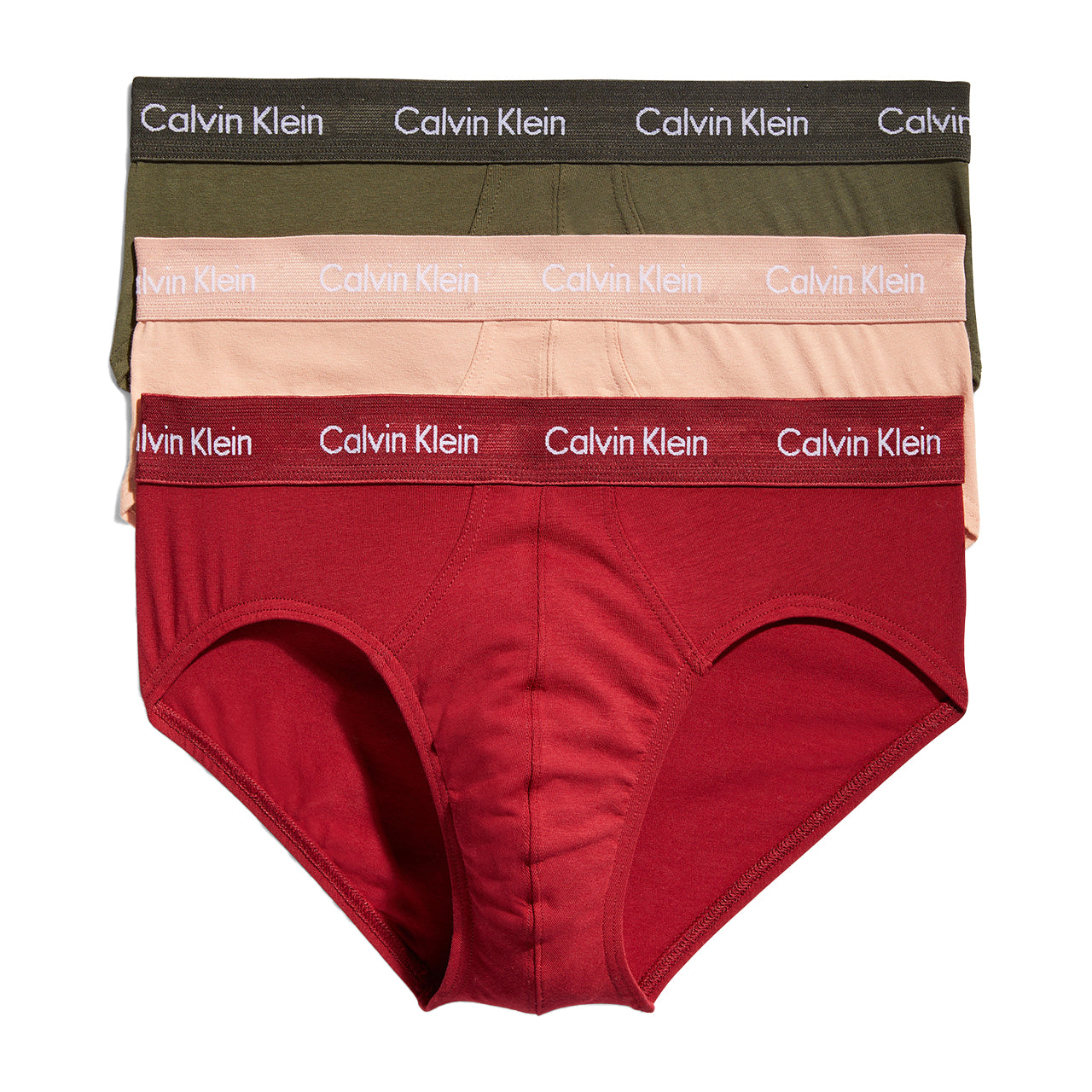  Calvin Klein Intense Power Cotton Trunk 3 Pack - Olive/ Gentle/ Red Carpet - Bonton