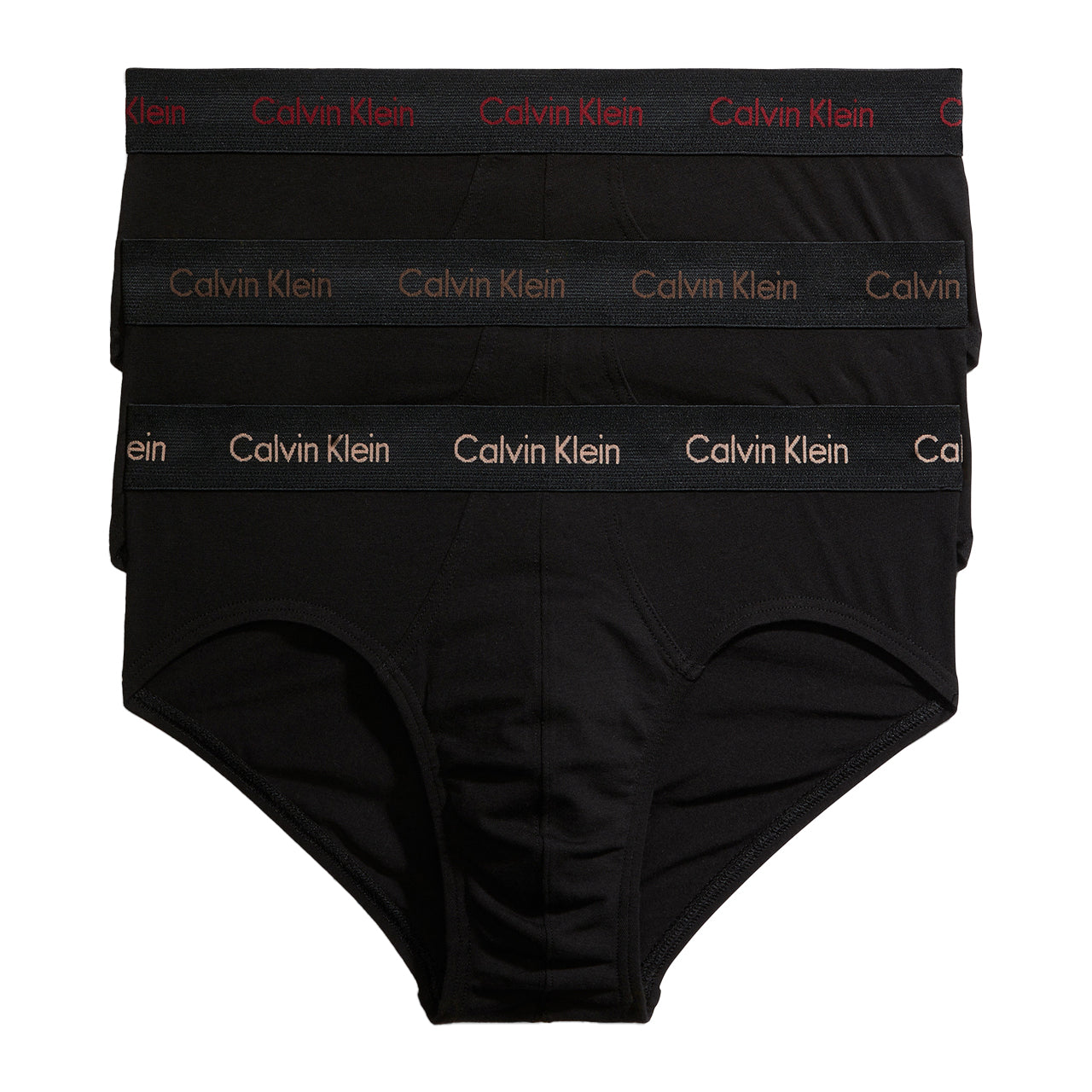  Calvin Klein Intense Power Cotton Trunk 3 Pack - Black Bodies w Olive/ Gentle/ Red Carpet Logo - Bonton