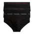  Calvin Klein Intense Power Cotton Trunk 3 Pack - Black Bodies w Olive/ Gentle/ Red Carpet Logo - Bonton