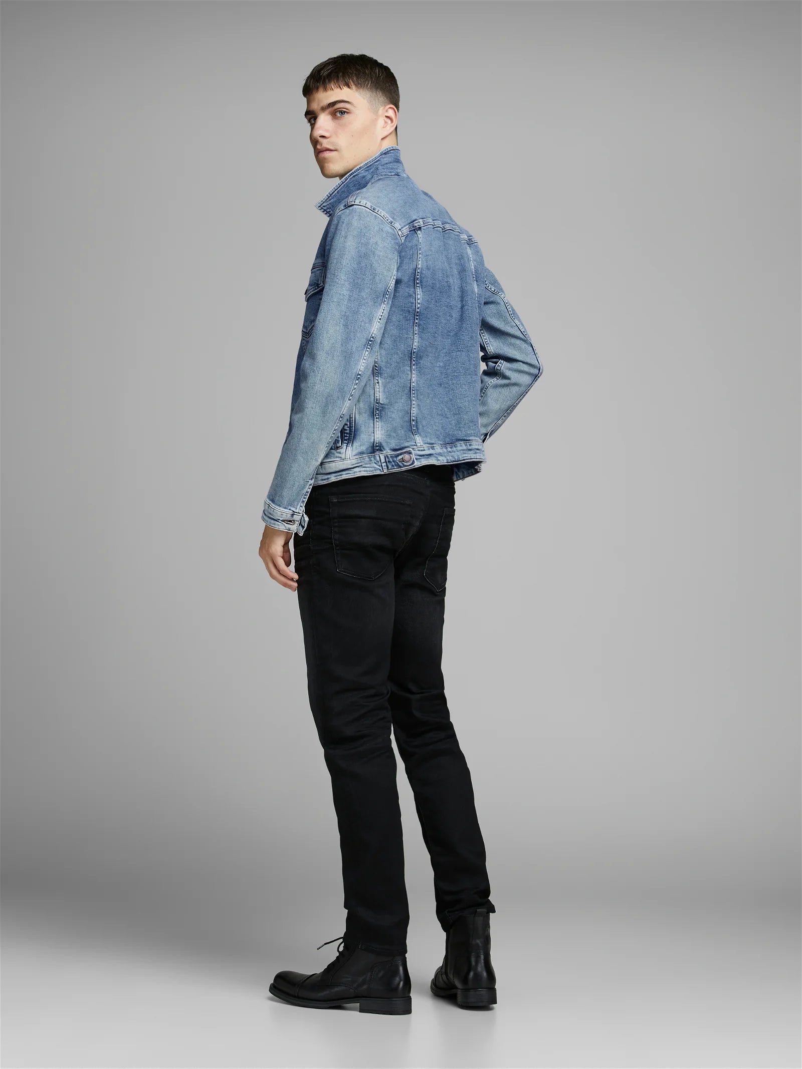  Jack & Jones Blue Denim Alvin Jacket - Blue Denim - Bonton