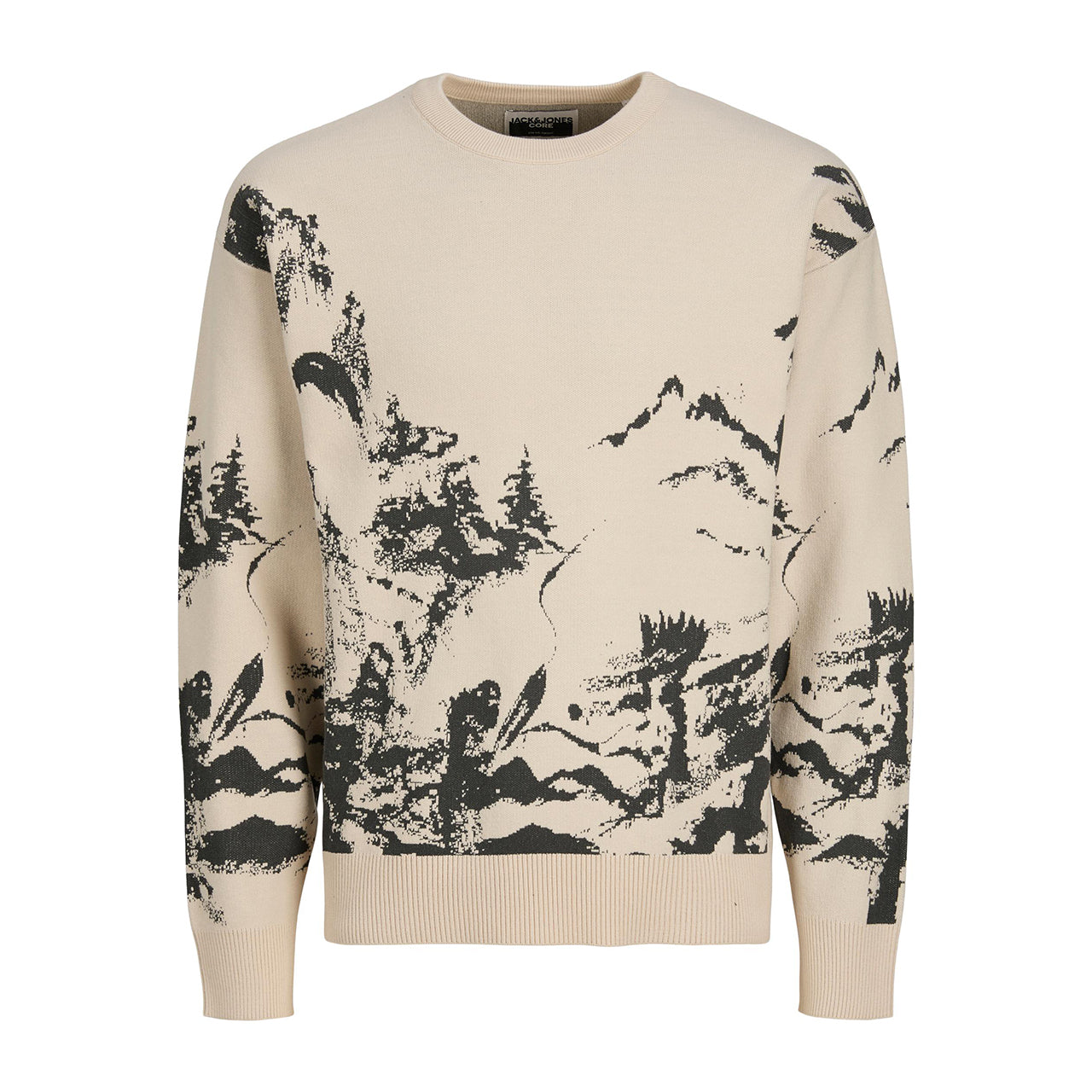  Jack & Jones Desert Knitted Crew Neck - Moonbeam - Bonton