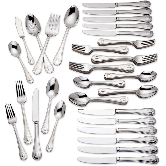 French Perle Flatware Set 65-Piece