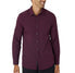  Tahari Long Sleeve Stripe Text Performance Woven - Bordeaux - Bonton