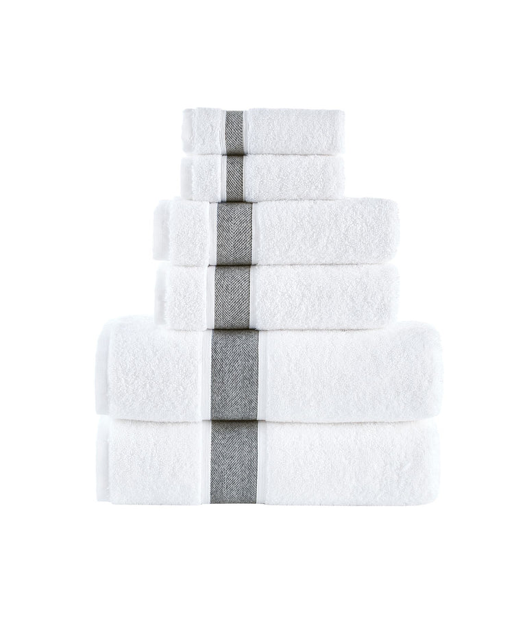 Threadmill Luxury 100% Cotton Hand Towels for Bathroom Set of 6