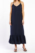  Adele Adjustable Strap Long Tank Dress - Indigo - Bonton