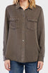  Brea Utility Style Button Down Shirt - Olive - Bonton