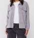  Carmele Long Sleeve Button Down Corduroy Jacket - Light Gray - Bonton