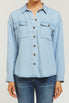  Carmele Long Sleeve Button Down Shirt - California Sky - Bonton