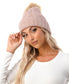  Cable Knit Beanie 1 - Blush - Bonton