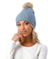  Cable Knit Beanie 2 - Blue - Bonton