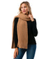  Cozy Ribbed Scarf - Camel - Bonton