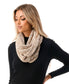  Chenille Infinity Scarf - Taupe - Bonton