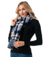  Cozy Plaid Scarf - Blue - Bonton