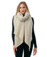  Solid Ribbed Scarf - Oatmeal - Bonton