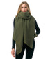  Solid Ribbed Scarf - Olive - Bonton