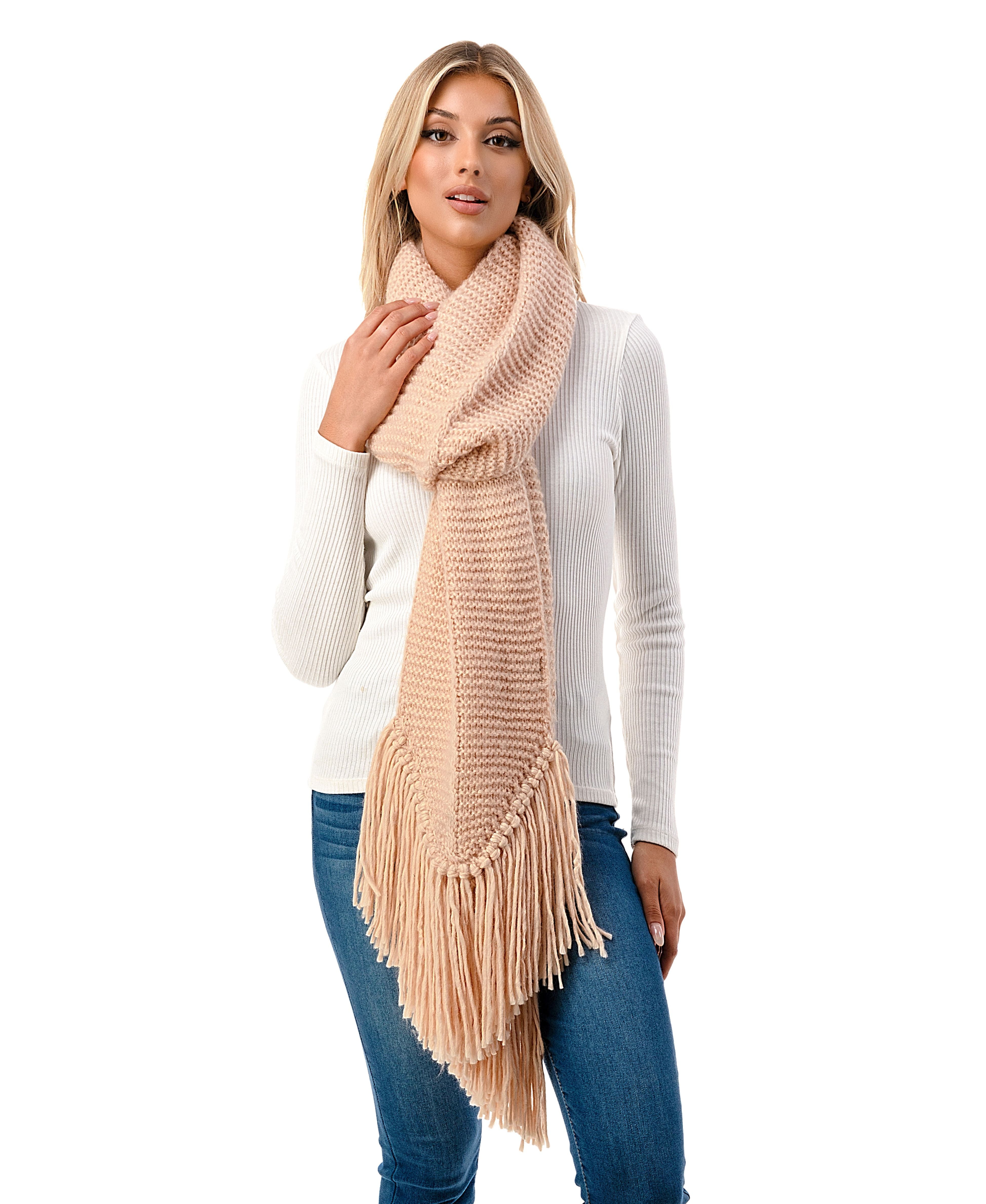  Knit Scarf - Blush - Bonton