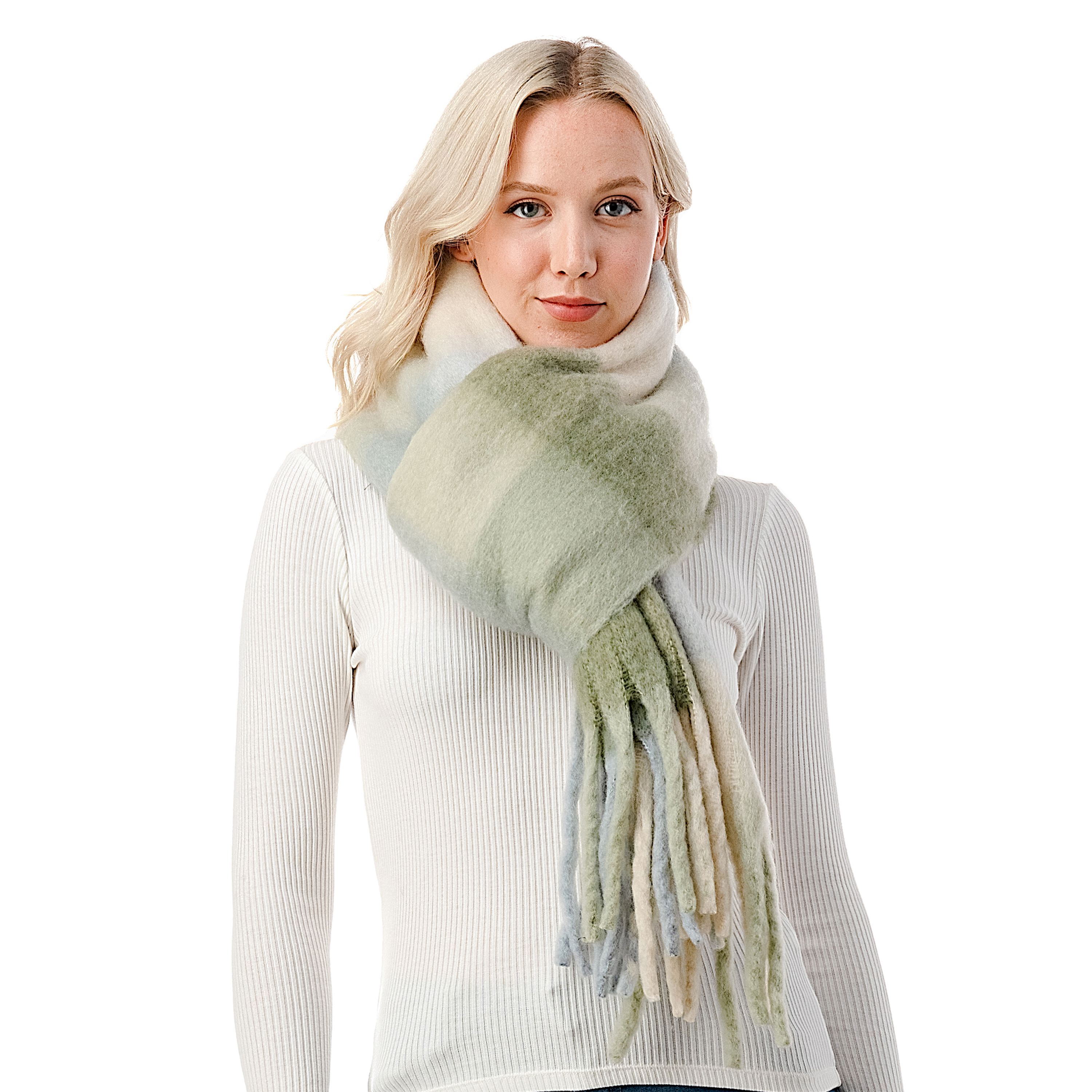  Scarf 7 - Sage - Bonton