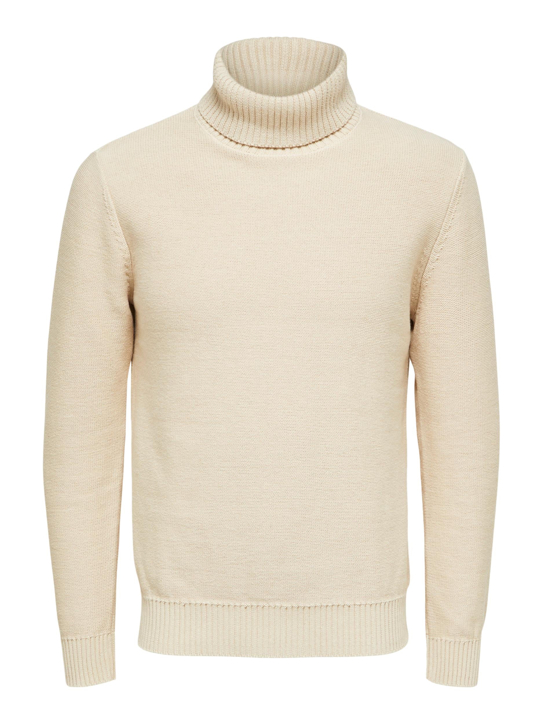  Axel Knit Roll Neck - Oatmeal - Bonton