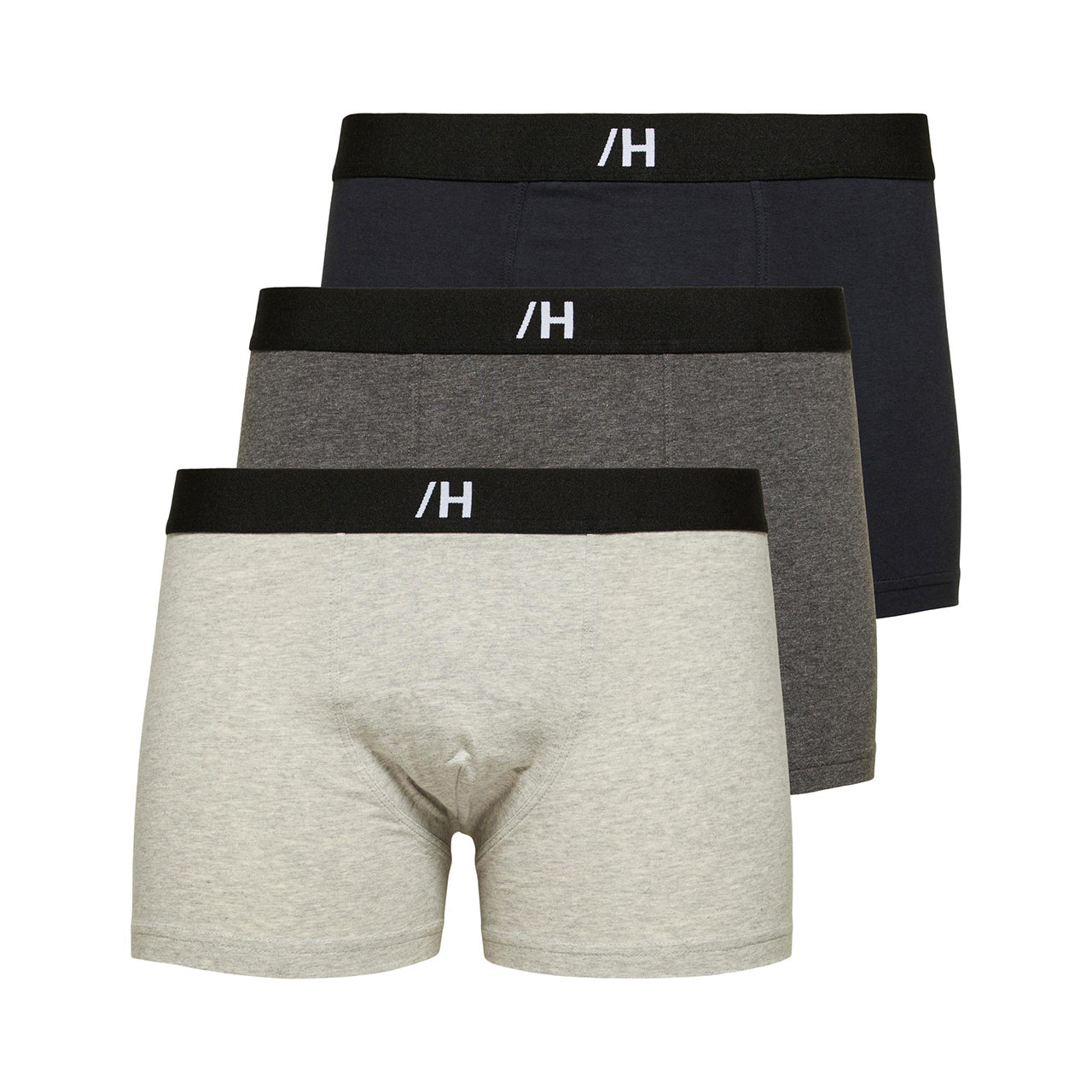  Magnus 3-pack Trunks - Light Grey Melange - Bonton