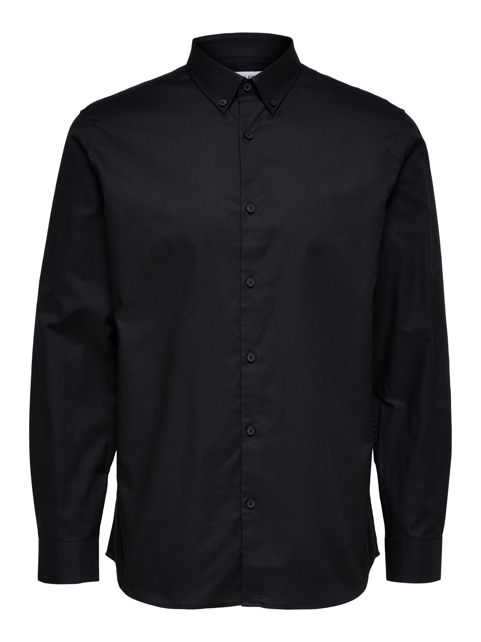  Reg Pinpoint Shirt Classic - Black - Bonton