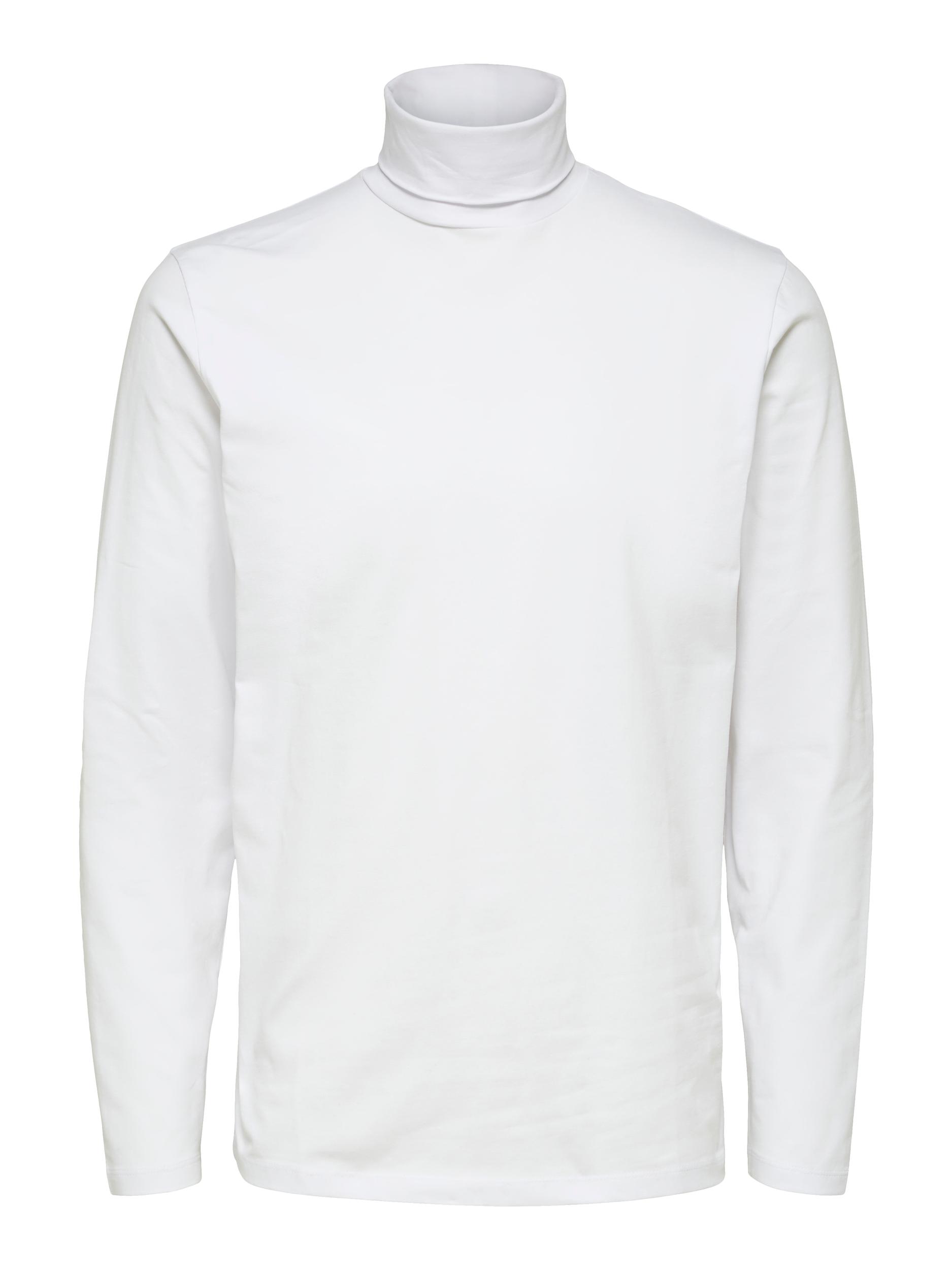  Rory Roll Neck Tee - Bright White - Bonton