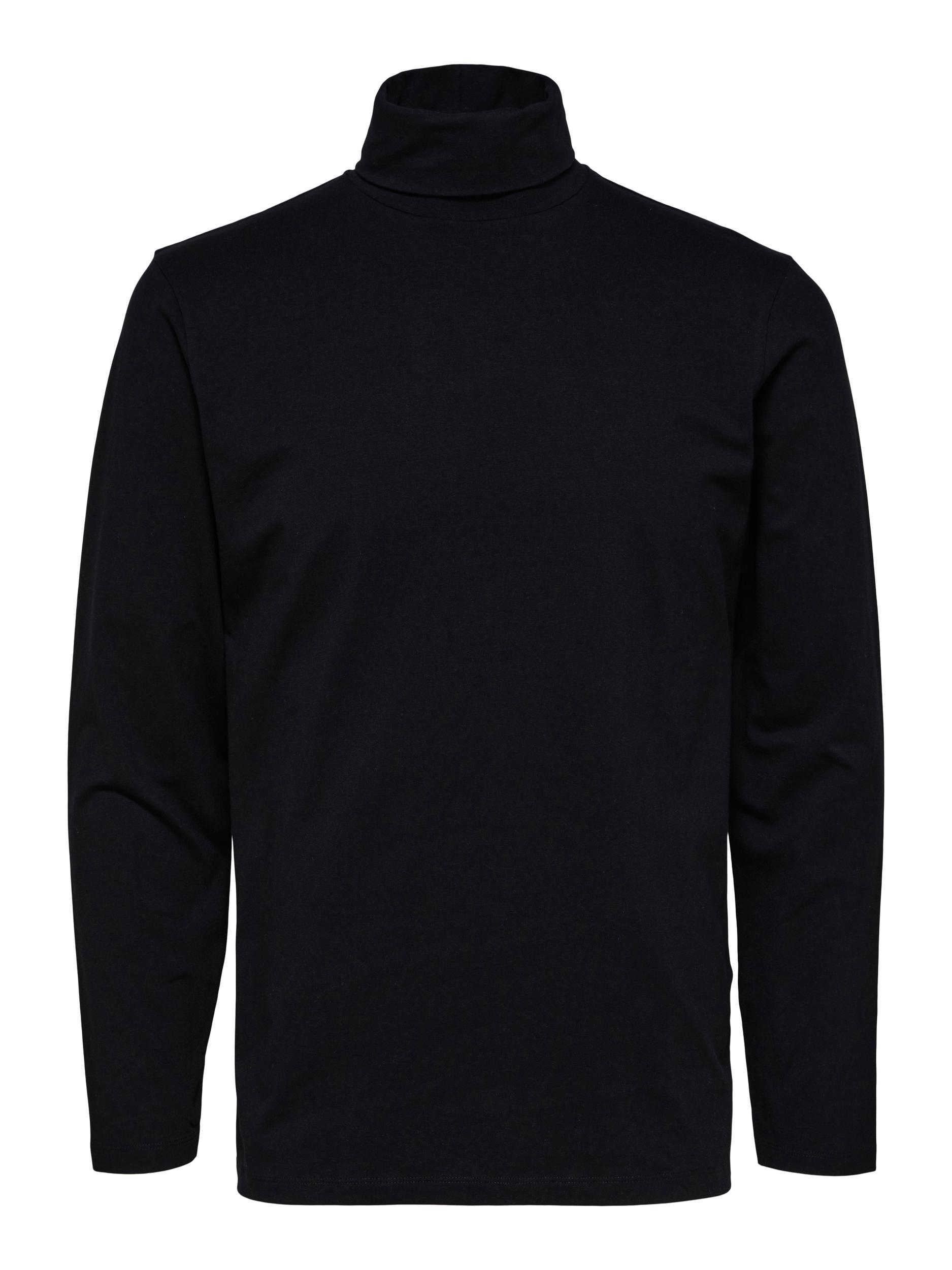  Rory Roll Neck Tee - Black - Bonton