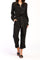 Frenzia Long Sleeve Utility Style Jumpsuit Button Down Tab Cuff Hem Self Belt