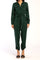 Frenzia Long Sleeve Utility Style Jumpsuit Button Down Tab Cuff Hem Self Belt