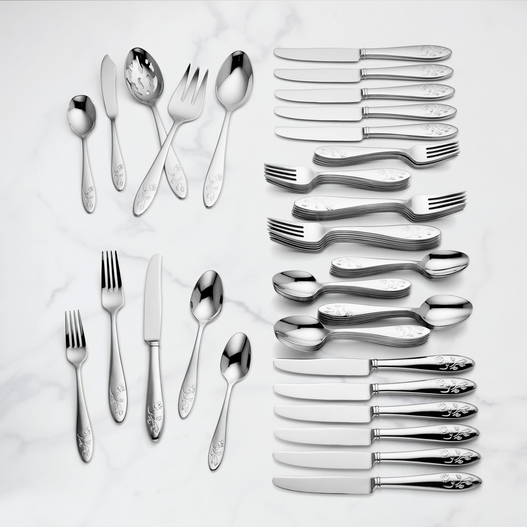  Lenox Butterfly Meadow 65-Piece Flatware Set - Stainless Steel - Bonton