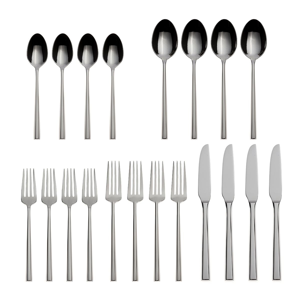  Oneida Diameter 20-Piece Flatware Set - Stainless Steel - Bonton