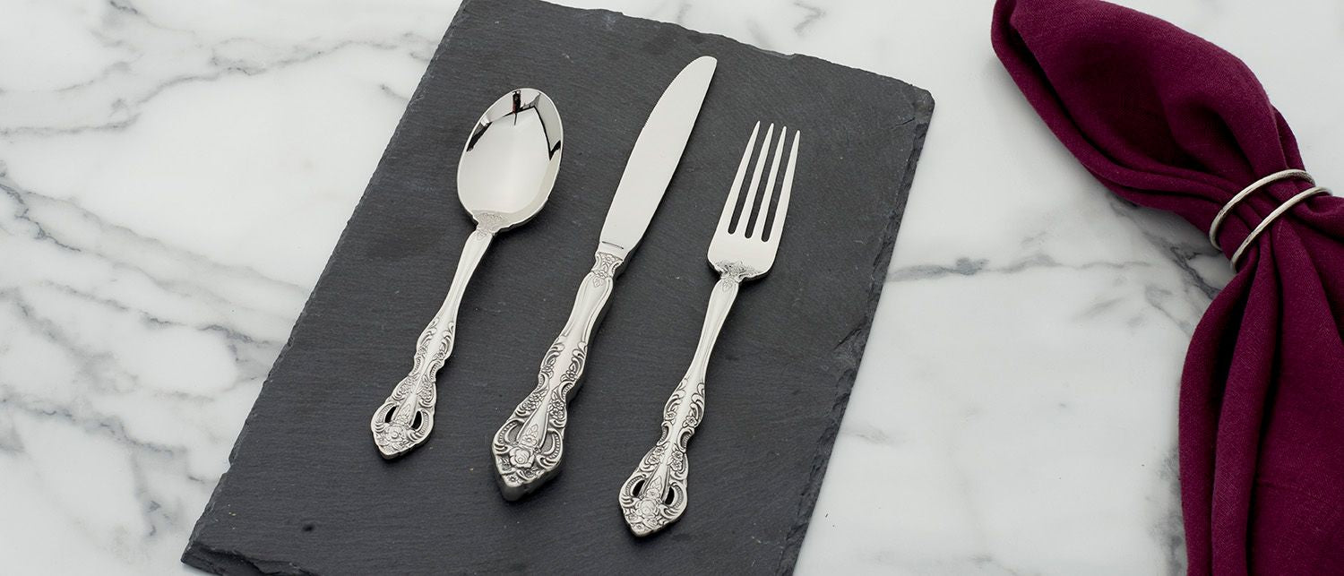  Oneida Michelangelo 5-Piece Flatware Set - Stainless Steel - Bonton