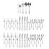  Oneida Mooncrest 45-Piece Flatware Set - Stainless Steel - Bonton