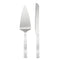 Silver Plated Peony Cake Knife And Server