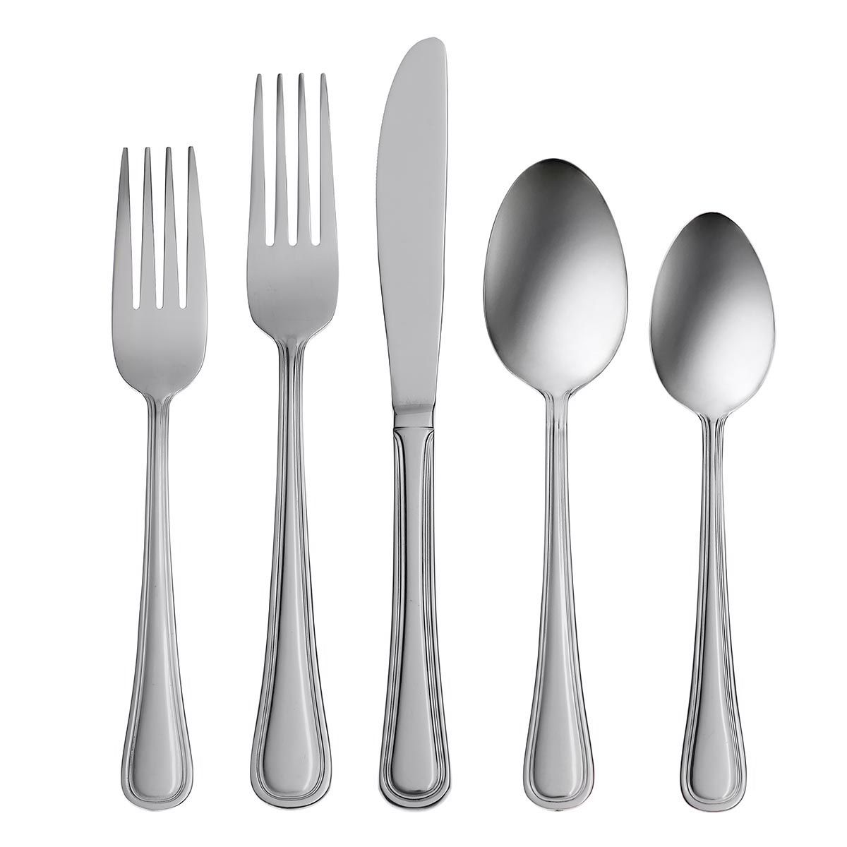  Oneida Tress 50-Piece Flatware Set - Stainless Steel - Bonton