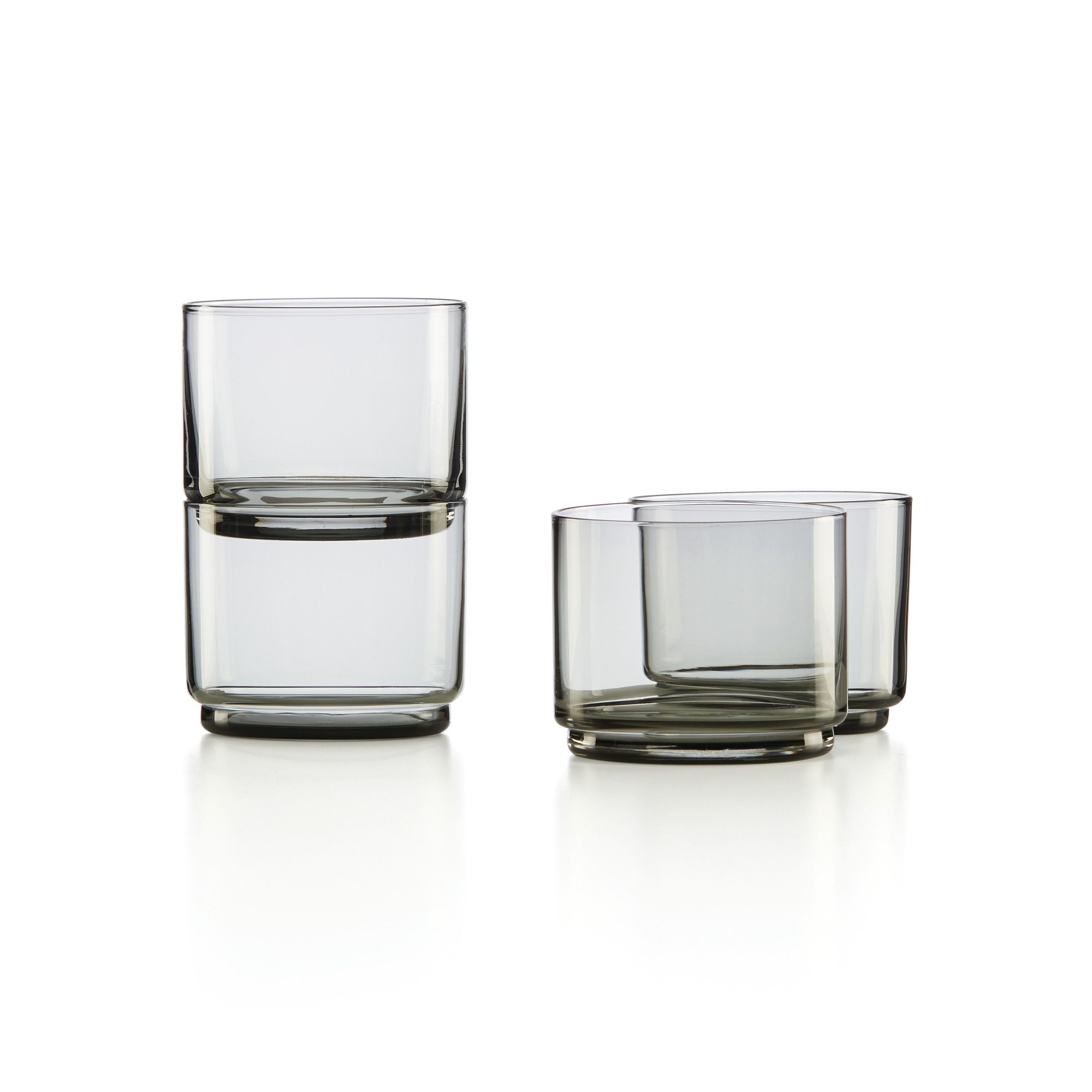  Lenox Tuscany Classics Stackable Short Glasses Set of 4 - Smoke - Bonton