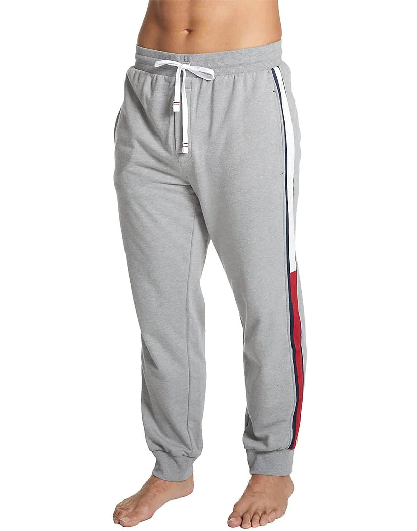  Tommy Hilfiger Red & White Bar Stripe Sweatpant - Grey Heather - Bonton